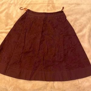Plum embroidered skirt